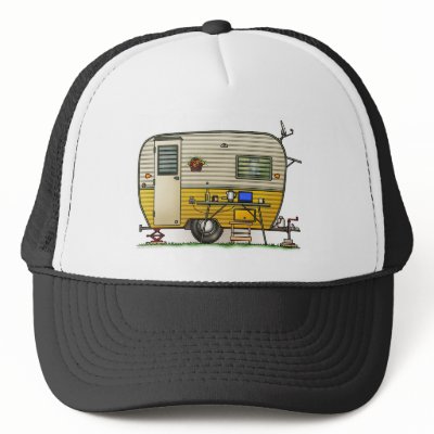 Aloha Camper Trailer Mesh Hat by art1st