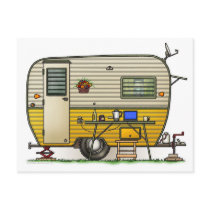Aloha Camper Trailer Postcard