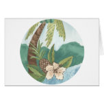 Aloha Coconut, Pineapple, Hibiscus Design Greeting Cards