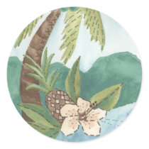 Aloha Coconut, Pineapple, Hibiscus Design stickers