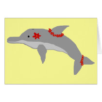 Aloha Dolphin blank card by marcya7 Aloha Dolphin blank card