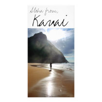 Aloha from Kauai Customized Photo Card