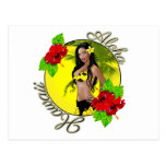 Aloha Hawaii Pin-up Postcard