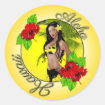 Aloha Hawaii Pin-Up  Stickers