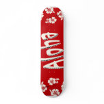 Aloha Hawaiian Red Skateboards