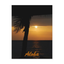 Aloha Hawaiian Sunset postcards by Rebecca_Reeder Aloha Hawaiian Sunset postcards