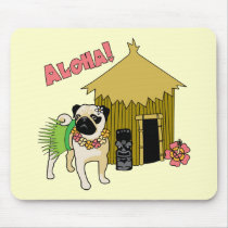 Aloha!  Hawiian Pug Mousepad