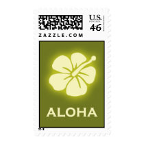 Aloha (hibiscus - green) postage