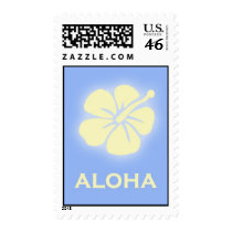 Aloha (hibiscus - sky blue) postage