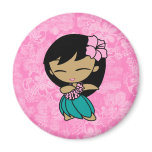 Aloha Honeys Hula Girl Hibiscus Magnets