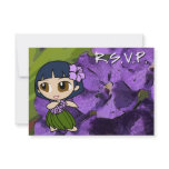 Aloha Honeys Hula Girl RSVP Card Custom Announcements
