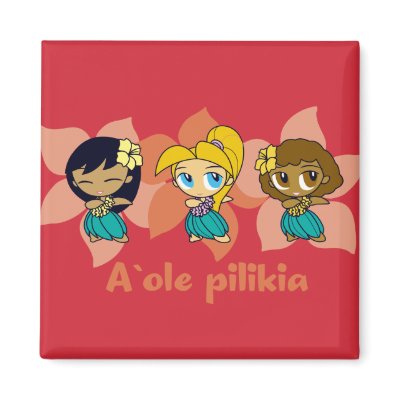 "Aloha Honeys " hula girls magnet in red by DriveIndustries