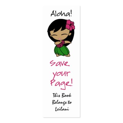 Aloha Honeys Skinny Bookmark Business Card by DriveIndustries