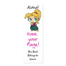 Aloha Honeys Skinny Bookmark Cards Business Card Template