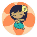 "Aloha Honeys" Stickers in lt. peach
