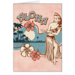 Aloha Hula Girl Card