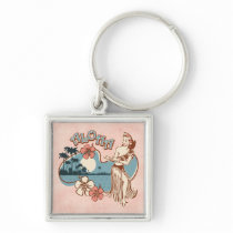 Aloha Hula Girl Keychain