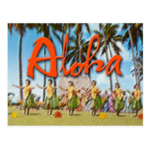 Aloha Hula Post Card