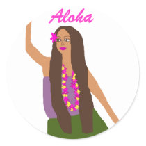 Aloha Hula Wahine (lady), Aloha stickers