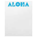 Aloha in Blue Flowers Letterhead