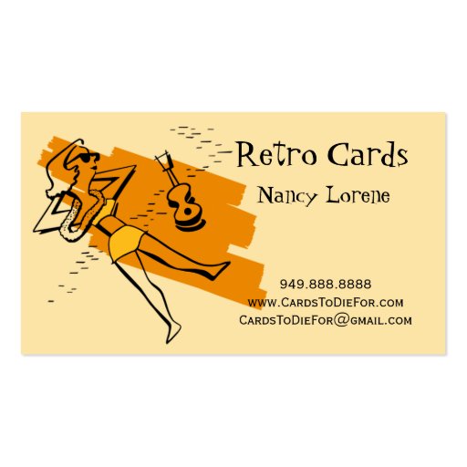 Aloha in Yellow & Gold - Retro Business Cards