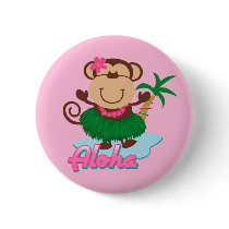 Aloha Monkey Button