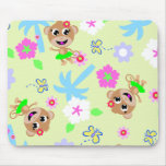 aloha monkey print mousepads