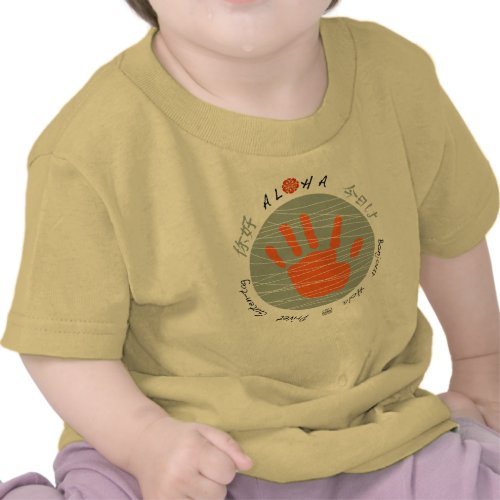Aloha multi-language 'hello' hand print Shirt shirt