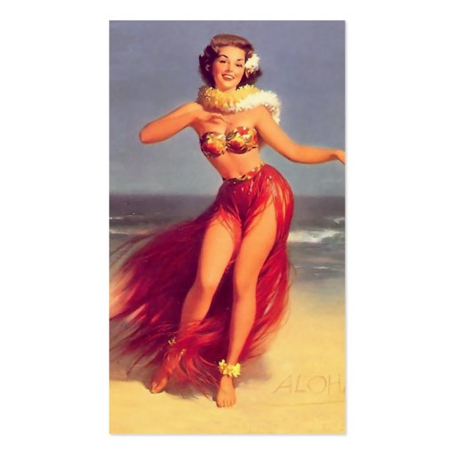 Aloha Pinup Revised Business Card (front side)
