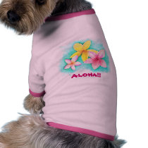 Aloha Plumeria Dog Tee pet clothing