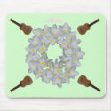 Aloha Plumeria Wreath. mousepads