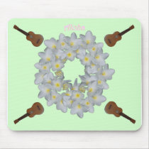 Aloha Plumeria Wreath. mousepads by zrios1 Aloha Plumeria Wreath. mousepads