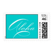 "Aloha" stamp (aqua) stamps
