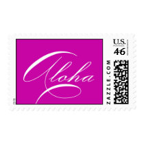 "Aloha" stamp (magenta) stamps