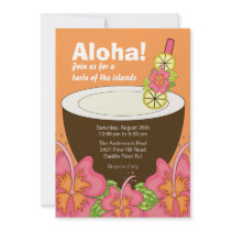 Aloha Summer Party Luau Invitation