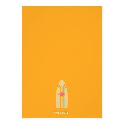 Aloha Surf Board Hawaiian Birthday Invitation
