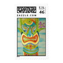 Aloha Tiki Postage Stamps