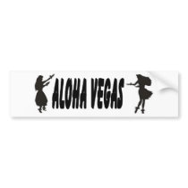 Aloha Vegas Hawaiian Girls Bumper Sticker bumper stickers by vegasdusoleil Aloha Vegas Hawaiian Girls Bumper Sticker bumper stickers