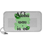 Aloha wau ia 'oe - Hawaiian I love you (3) Green K iPod Speakers