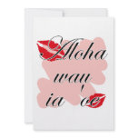 Aloha wau ia 'oe - Hawaiian I love you Custom Invites