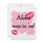 Aloha wau ia 'oe - Hawaiian I love you Personalized Invite