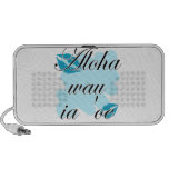 Aloha wau ia 'oe - Hawaiian I love you Teal Kiss Portable Speaker