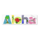 Aloha with pics bumper sticker