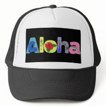 Aloha with pics cap trucker hat