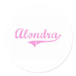 Alondra Classic Style Name Round Stickers