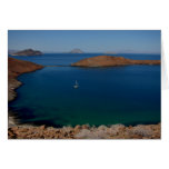 Alone at anchor greeting card