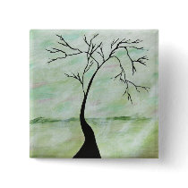 Alone I Waited - Square Pin - From Original Art buttons by Itayasdesigns Alone I Waited - Square Pin - From Original Art buttons