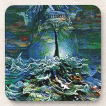 ALONE ON THE BRIDGE AT HIGH SEA.jpg Drink Coaster