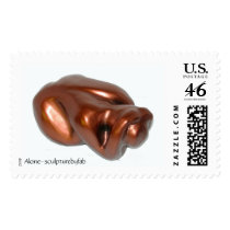 alonecopper1, Alone-sculpturebyfab postage