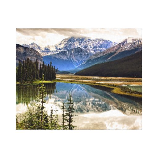 Along The Icefield Parkway Stretched Canvas Print